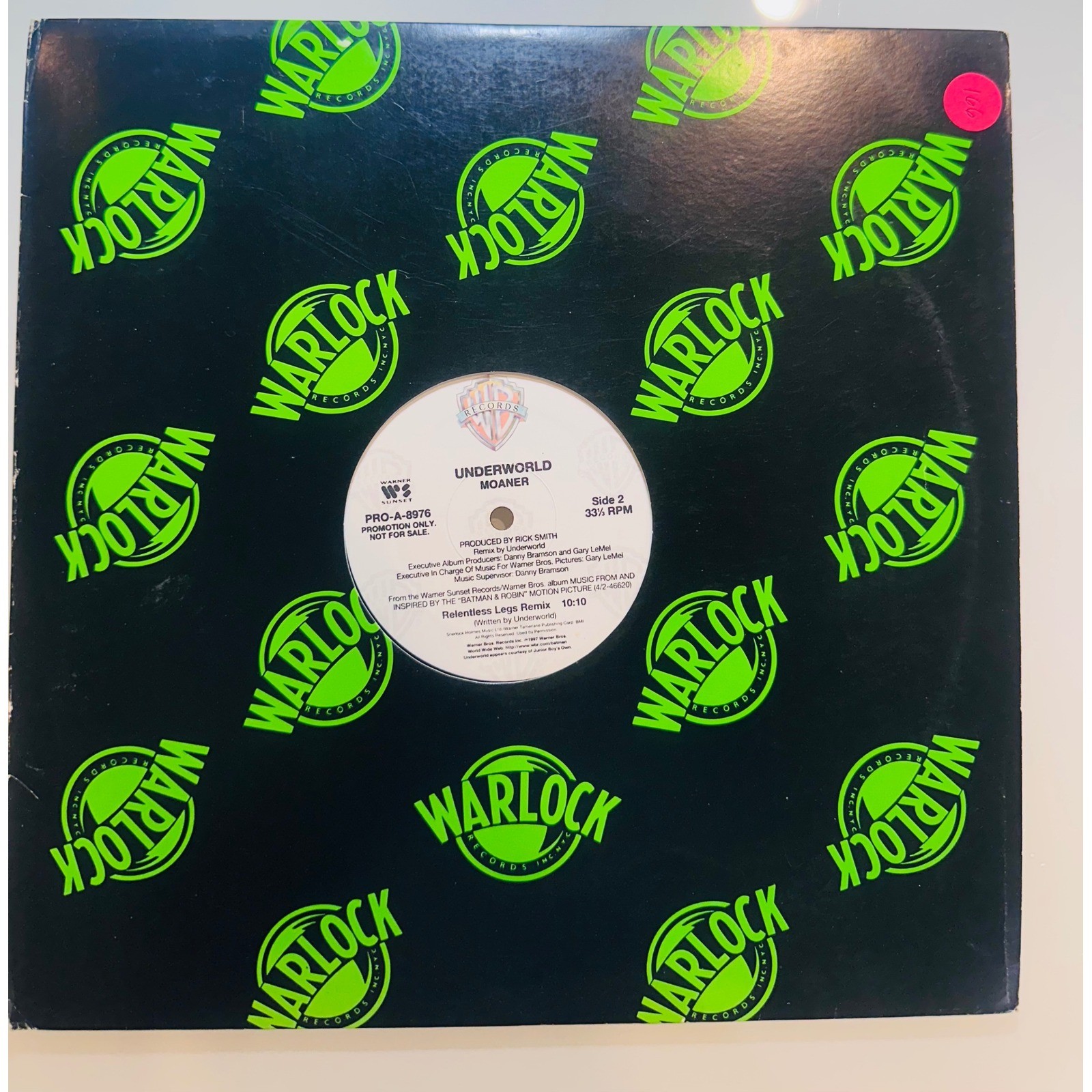 Underworld Moaner 12 Vinyl Promo Batman & Robin Soundtrack PRO-A-8976 1997