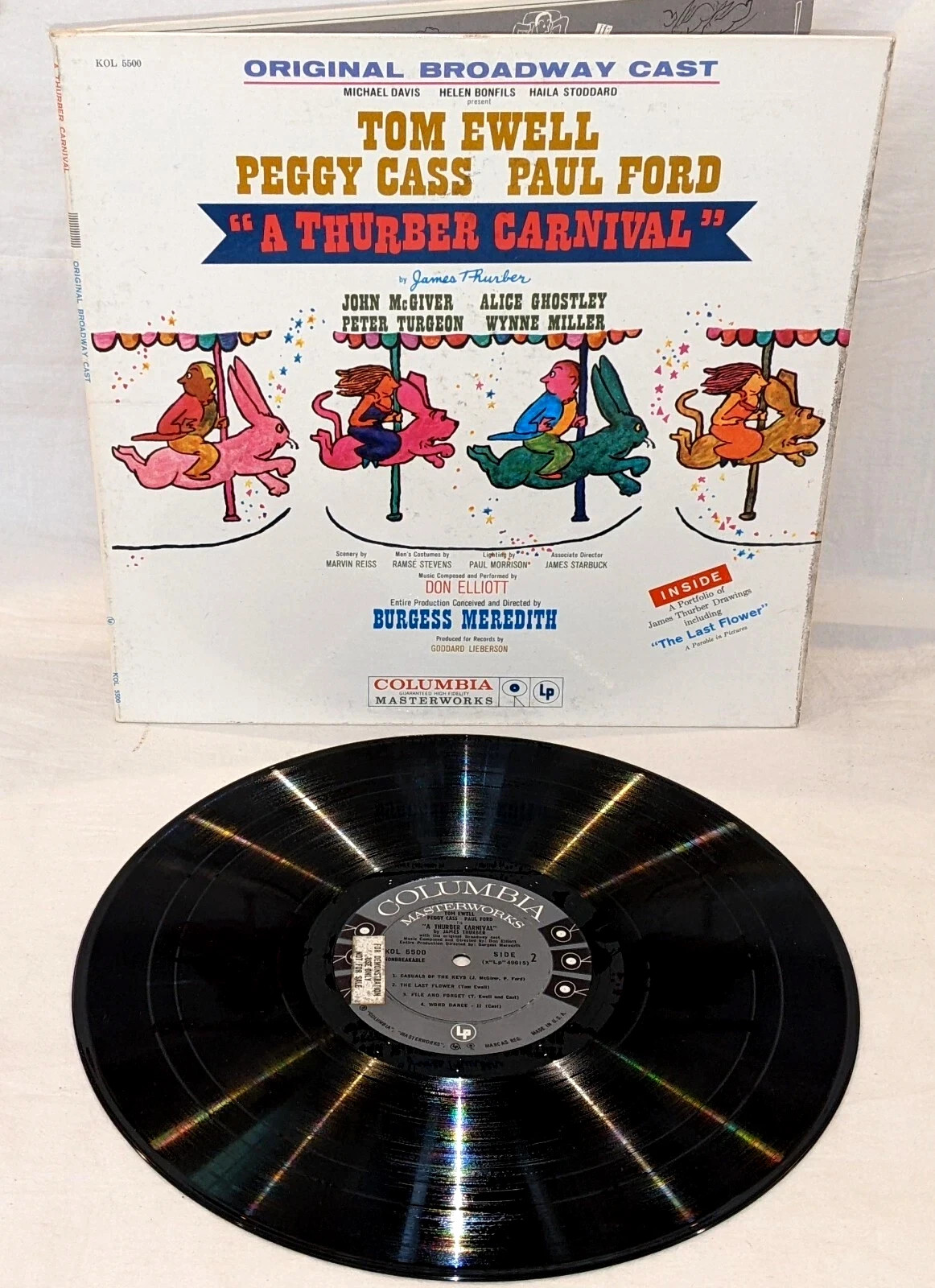 A THURBER CARNIVAL James Thurber LP Columbia KOL 5500 gatefold PROMO illustrated