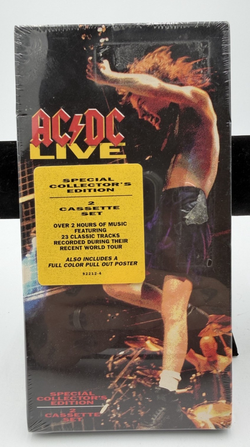 AC/DC Live Special Collector's Edition 2 Cassette Set 1992 SEALED w Poster