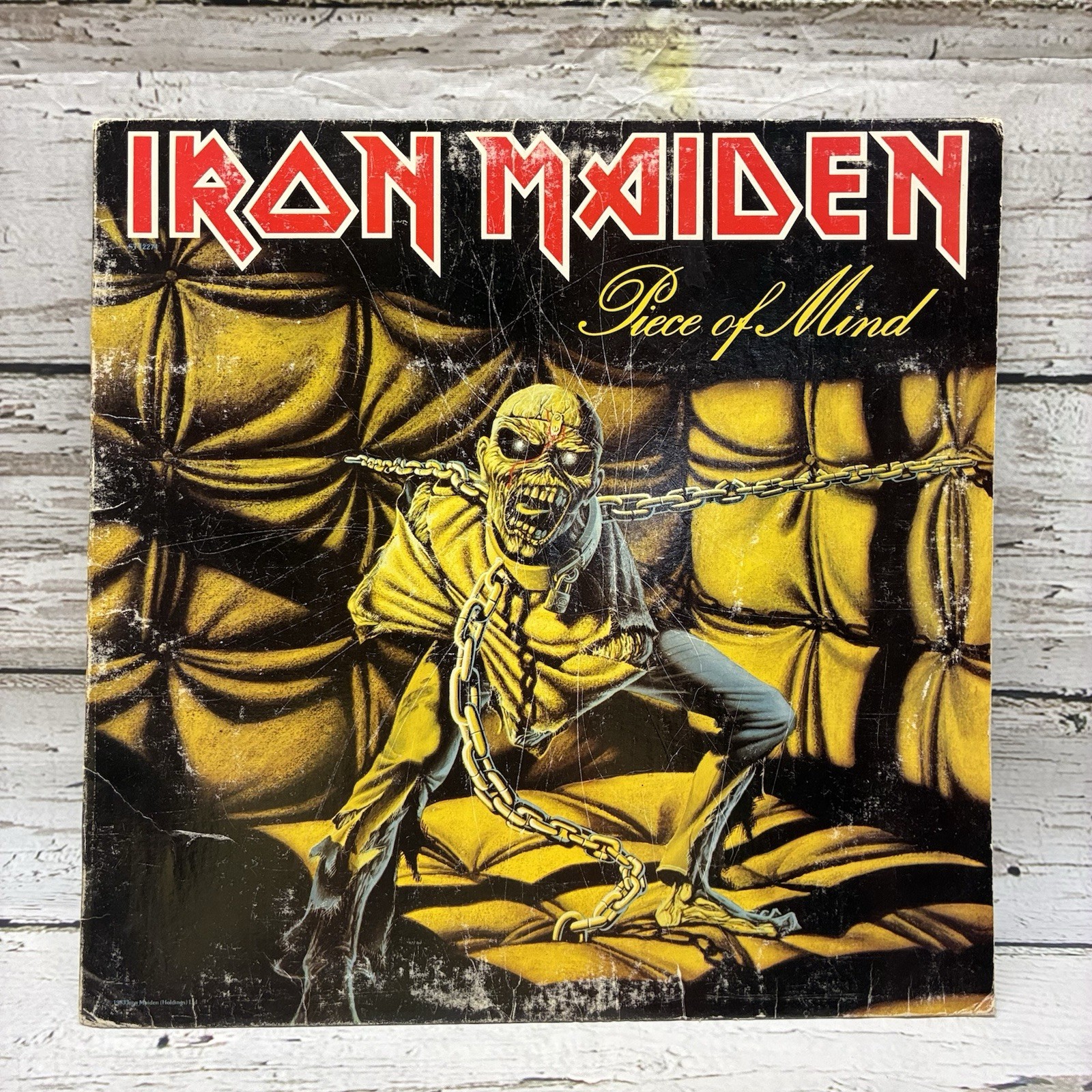 Vintage 1983 Iron Maiden Piece Of Mind Album Cover Jacket And Inner Dust Sleeve