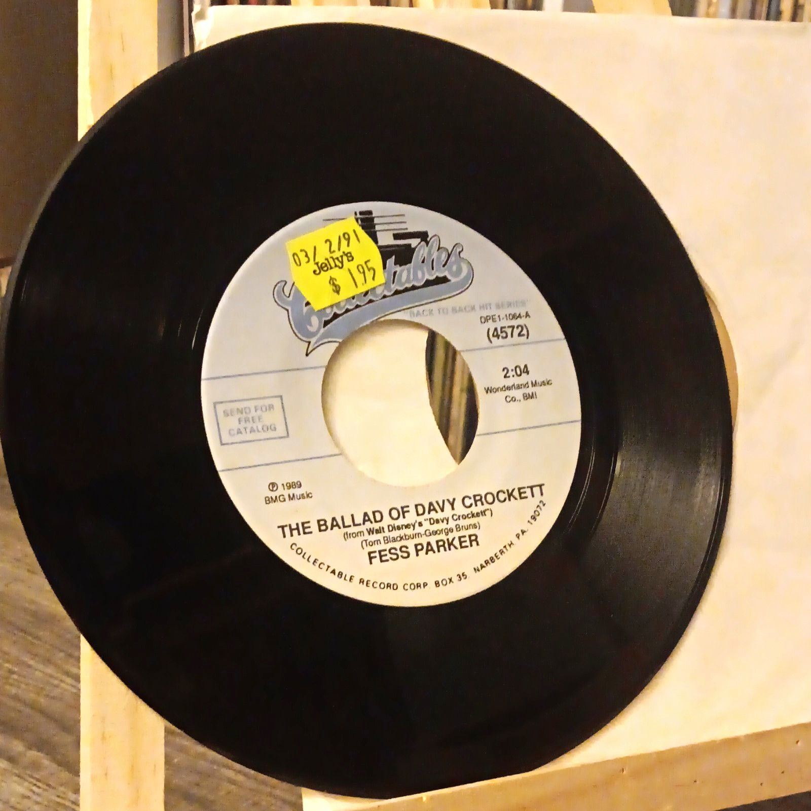 Fess Parker The Ballad Of Davy Crockett/Daniel Boone 7