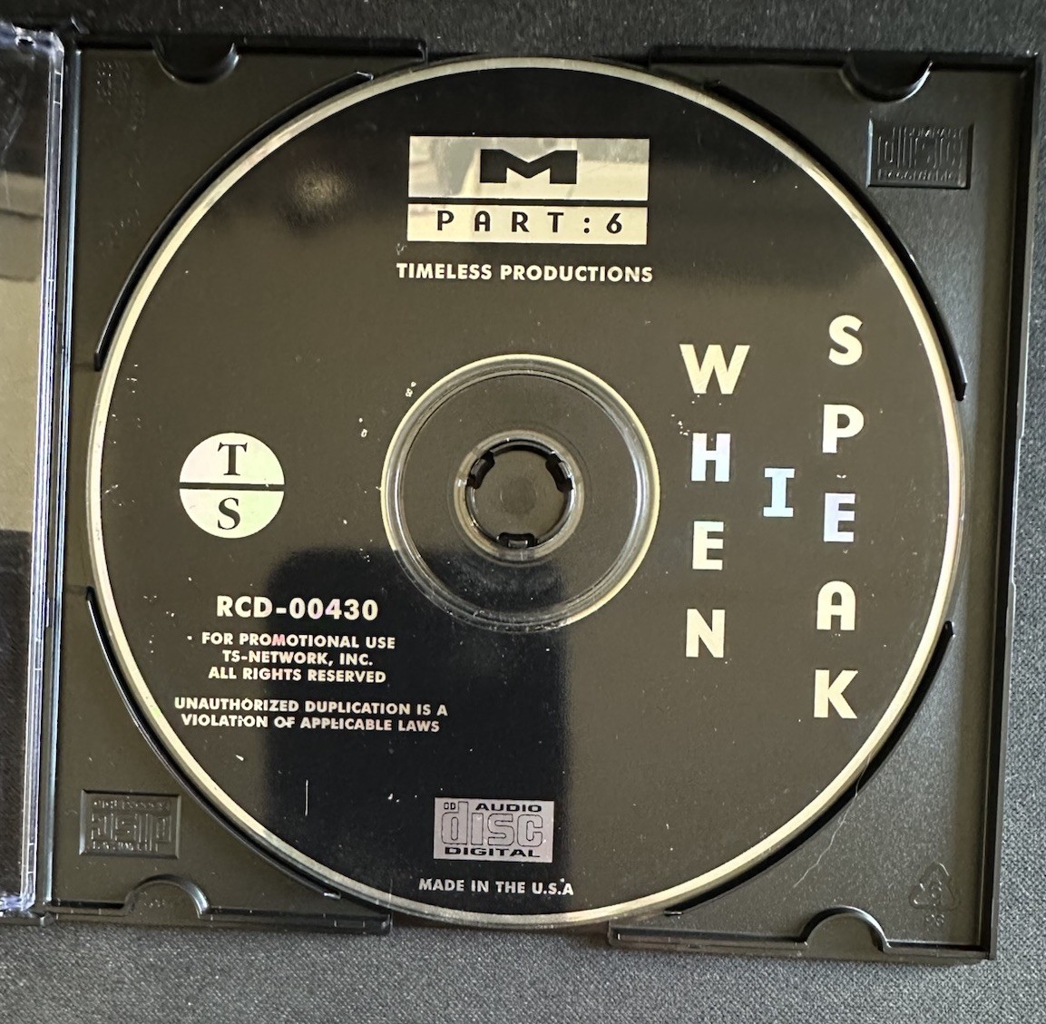 Makaveli 6 When I Speak Rare 1998 T-S Network Promotional 2pac
