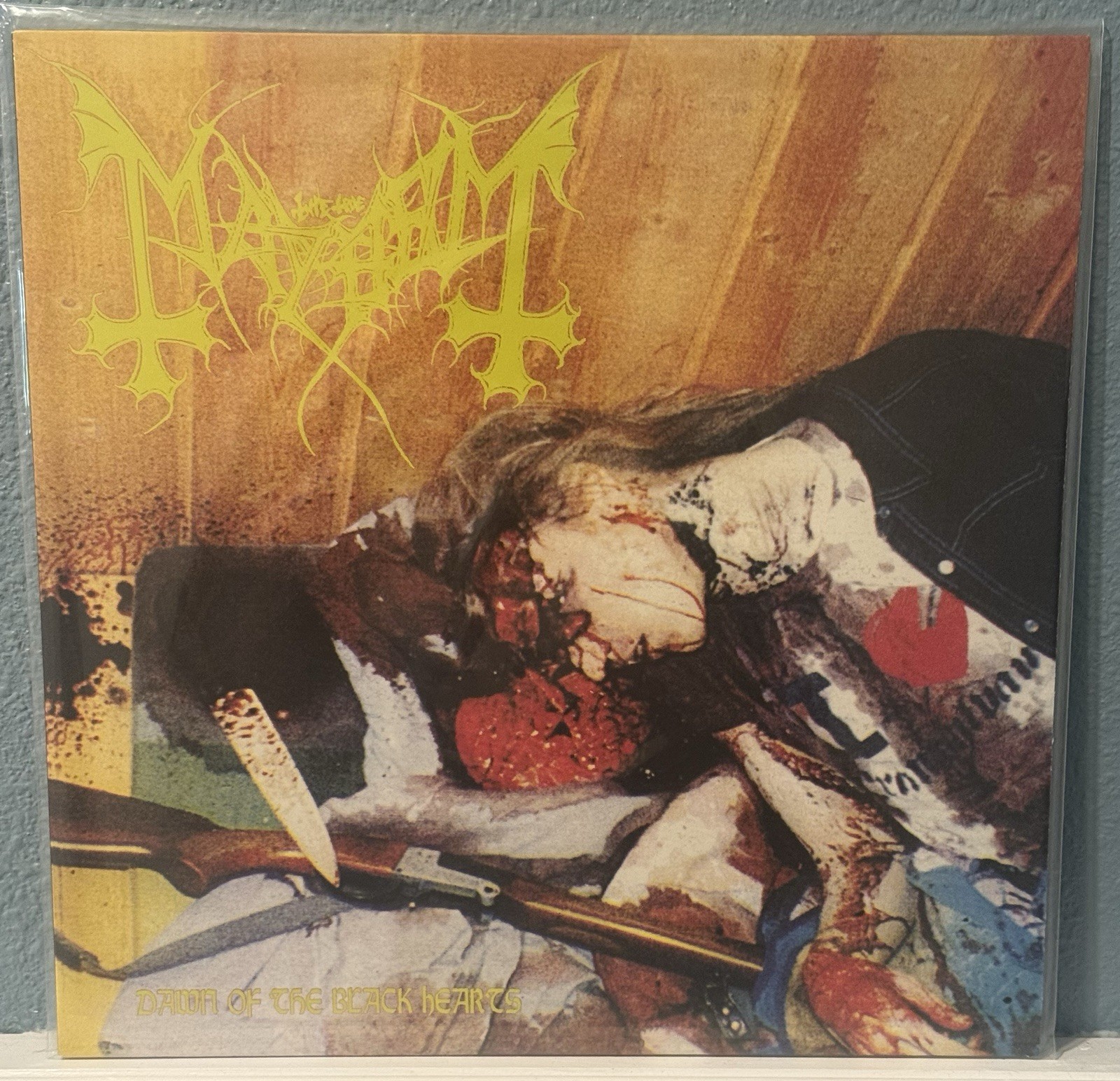 MAYHEM DAWN OF THE BLACK HEARTS LP CADAVER SPLATTER VINYL /300 RARE GORGOROTH