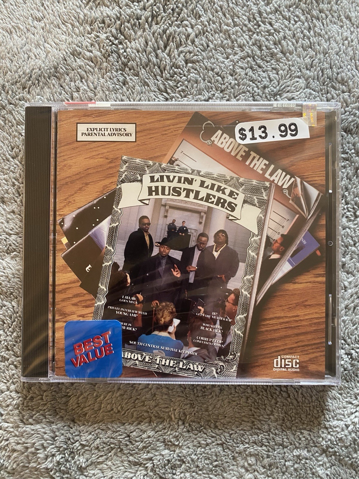 ABOVE THE LAW CD LIVIN’ LIKE HUSTLERS 1990 ORIGINAL PRESS SEALED RUTHLESS/EPIC