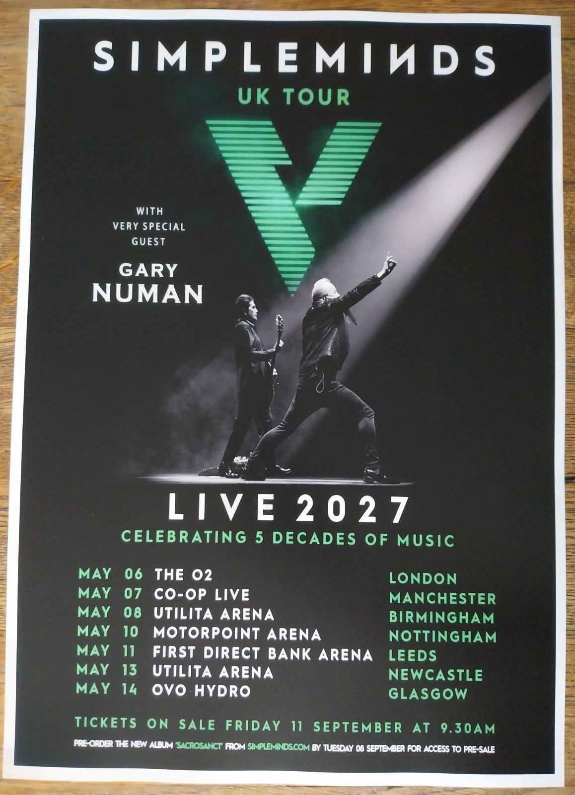 Simple Minds - live band music show 2027 promotional tour concert gig poster