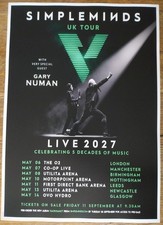 Simple Minds - live band music show 2027 promotional tour concert gig poster picture