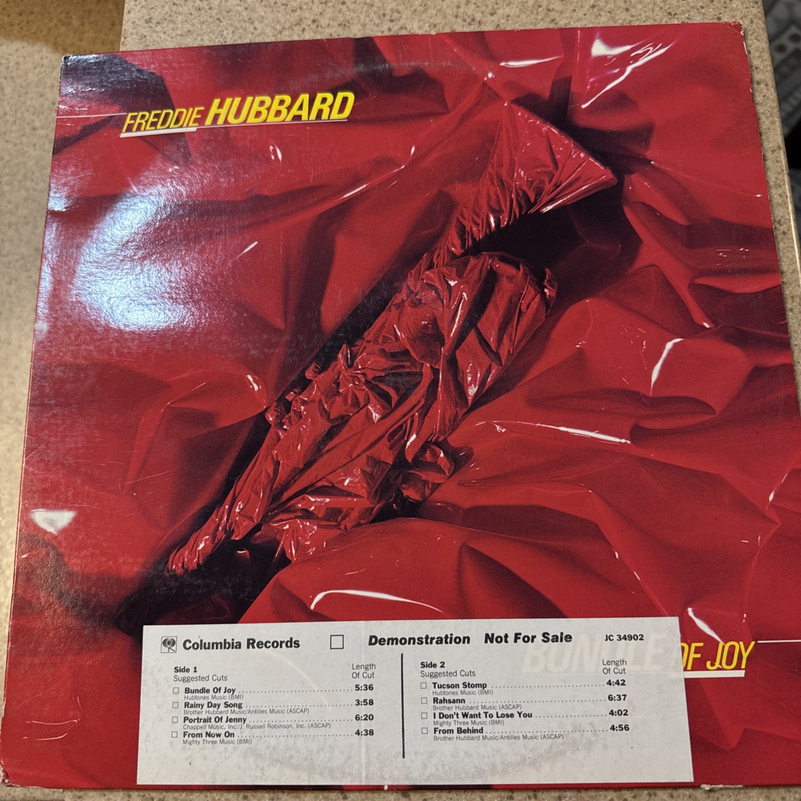 FREDDIE HUBBARD - BUNDLE OF JOY- 1977 JC 34902 White Label Promo MN/NM LP