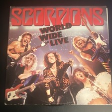 Scorpions World Wide Live Vinyl Double Album gatefold early pressing 1985 picture
