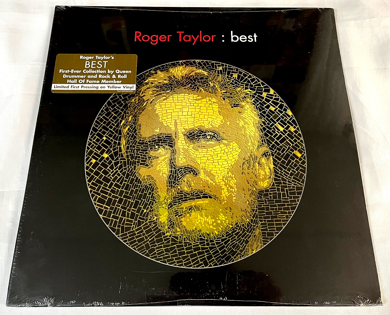ROGER TAYLOR - Best - 2LP Yellow Color Vinyl 2014 Hype Sticker Queen Sealed OOP
