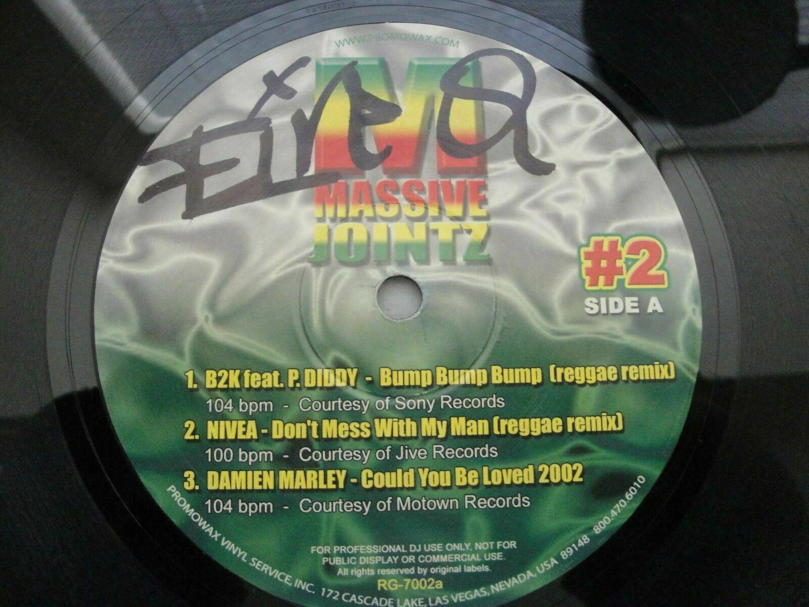 Massive Jointz #2 Promowax RG-7002 Vinyl Service Various Artists 12