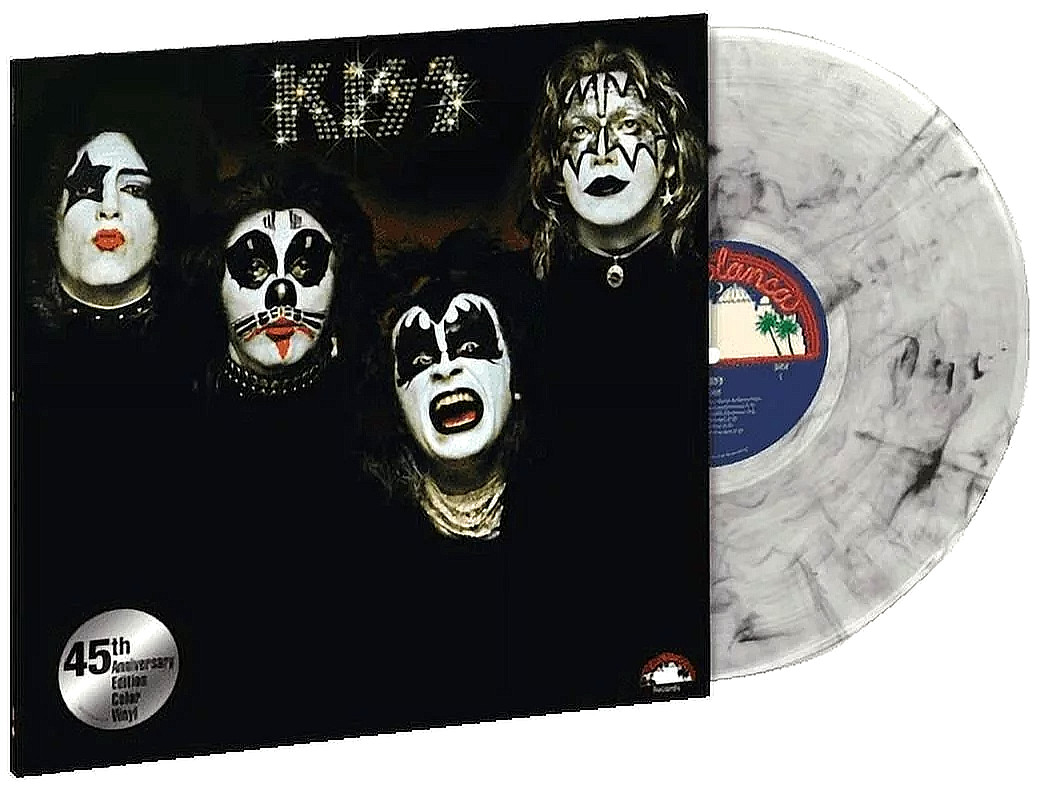 KISS Debut LP 45th Anniversary Clear & Black Color Swirl Vinyl 180Gr Ltd Ace NEW