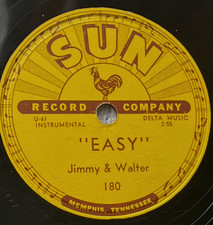Jimmy and Walter SUN 180 78 RPM  Easy / Before Long  NM/E picture