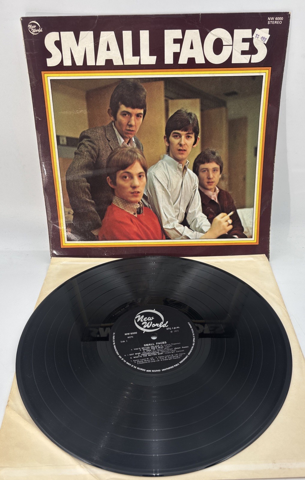 Small faces, self titled VINYL L.P 1972 New World NW 6000 early hits comp vg+