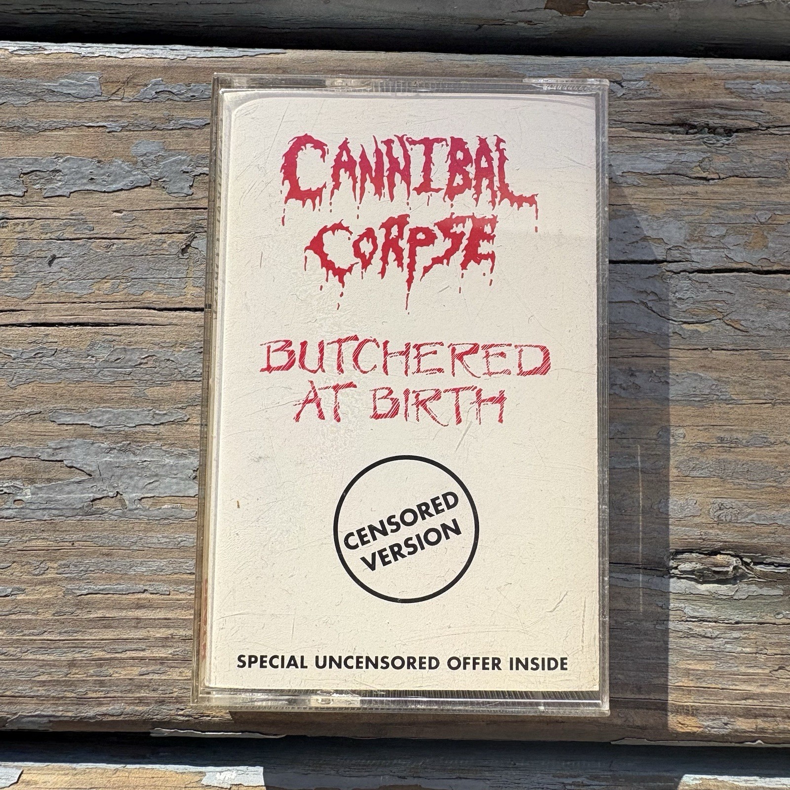 Cannibal Corpse Butchered at Birth 1991 Cassette Tape  CENSORED VERSION Rare