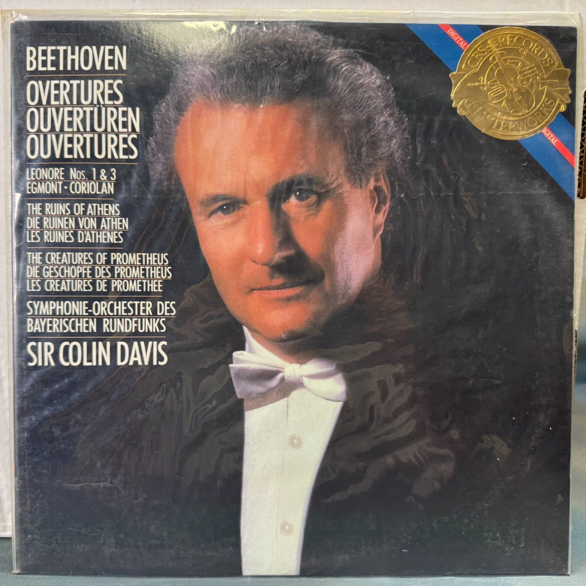 Beethoven Overtures Des Bayerischen Rundfunks Sir Colin Davis CBS Digital LP NM