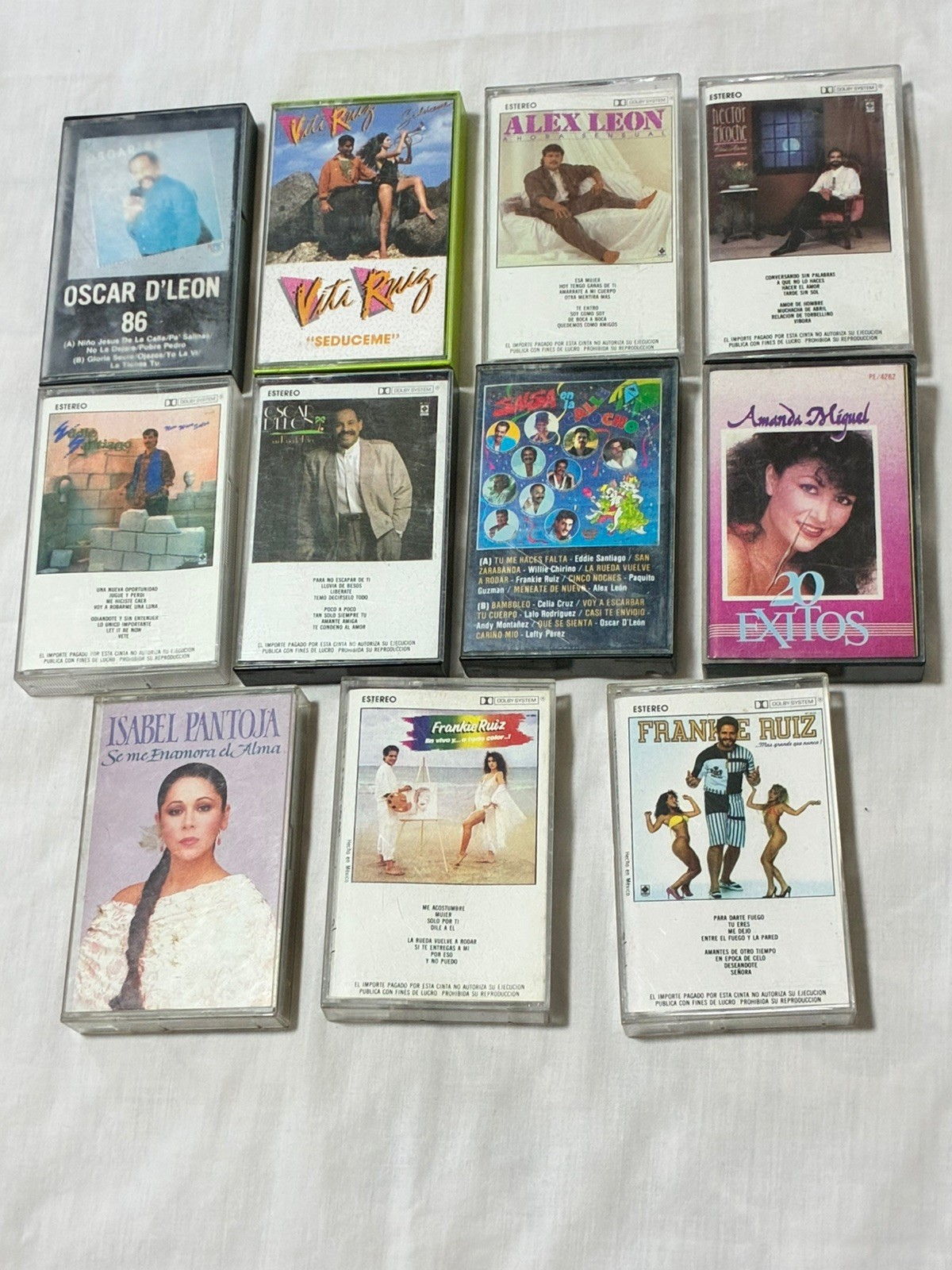  Latin Cassette Tapes A Lot Of 11 Salsa From Frankie Ruiz ,Oscar ,Eddie and more