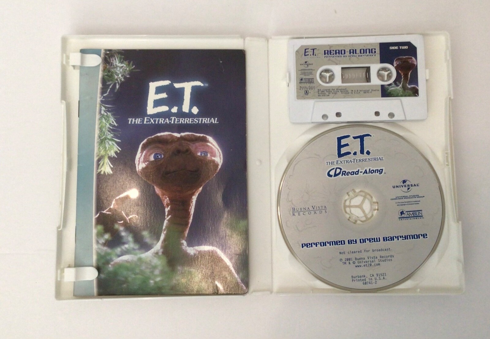 E.T. Read-Along (CD/Cassette, 2002) Enhanced - Drew Barrymore OOP RARE