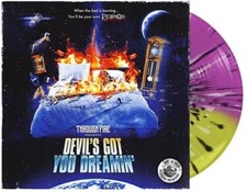 Devil's Got You Dreamin-Yellow & Neon Violet Split with Black & White Colored... picture