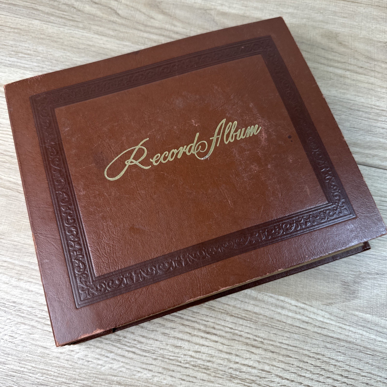 Vintage Billy May 45 RPM Record Lot In Faux Leather Storage Album Big Band