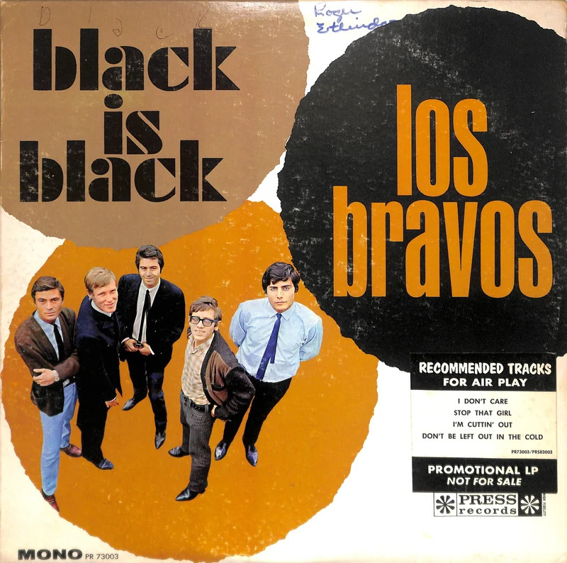 Los Bravos Black Is Black LP Press PR 73003 1966 Mono PROMO Garage Rock VG+