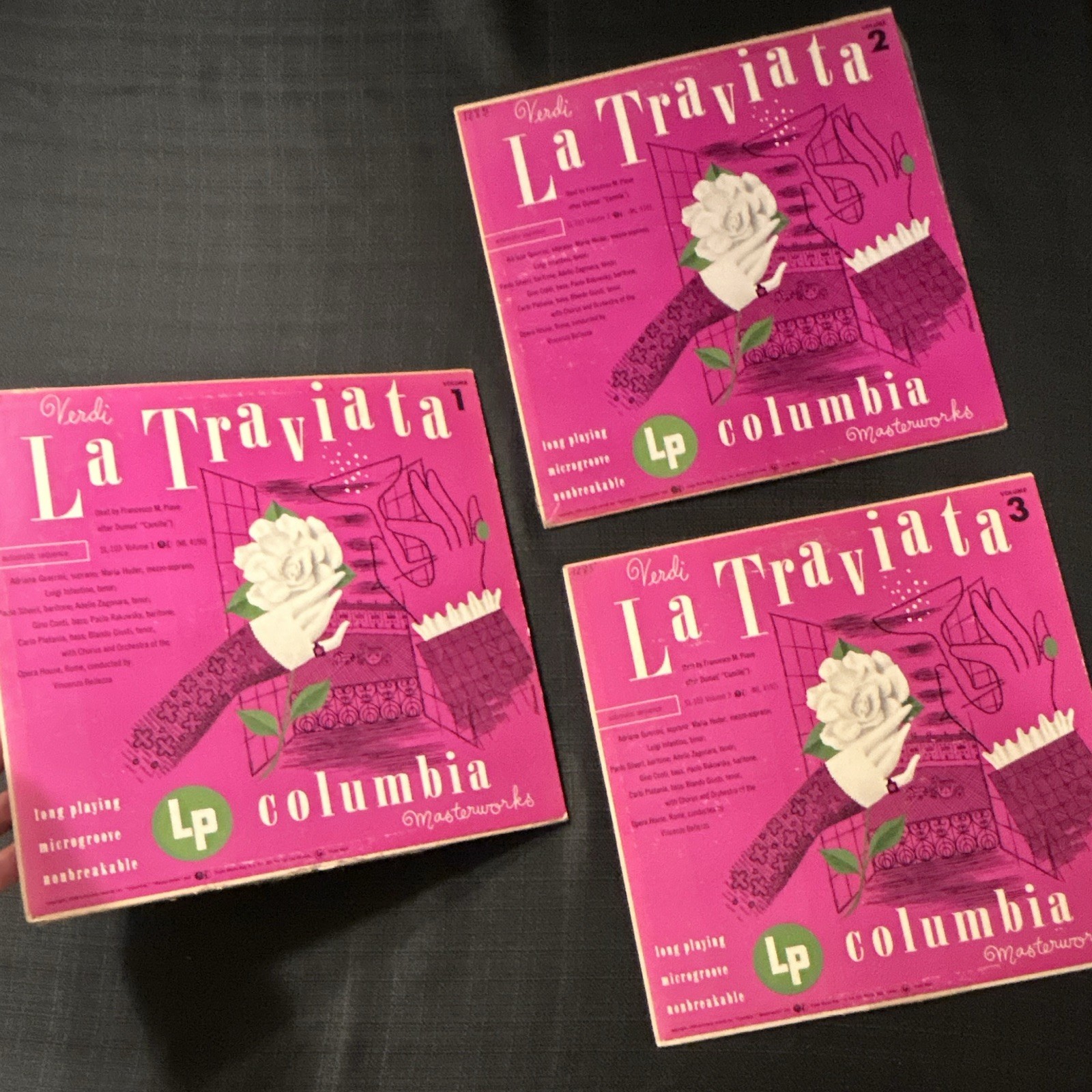 Columbia Masterworks Verdi La Traviata LP Set Black Vinyl Classical Opera 1949