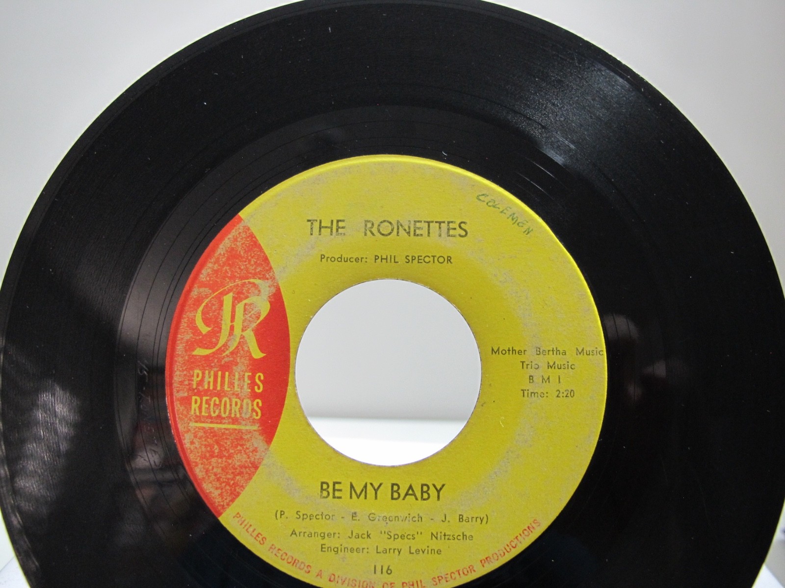 45 RECORD - THE RONETTES - BE MY BABY