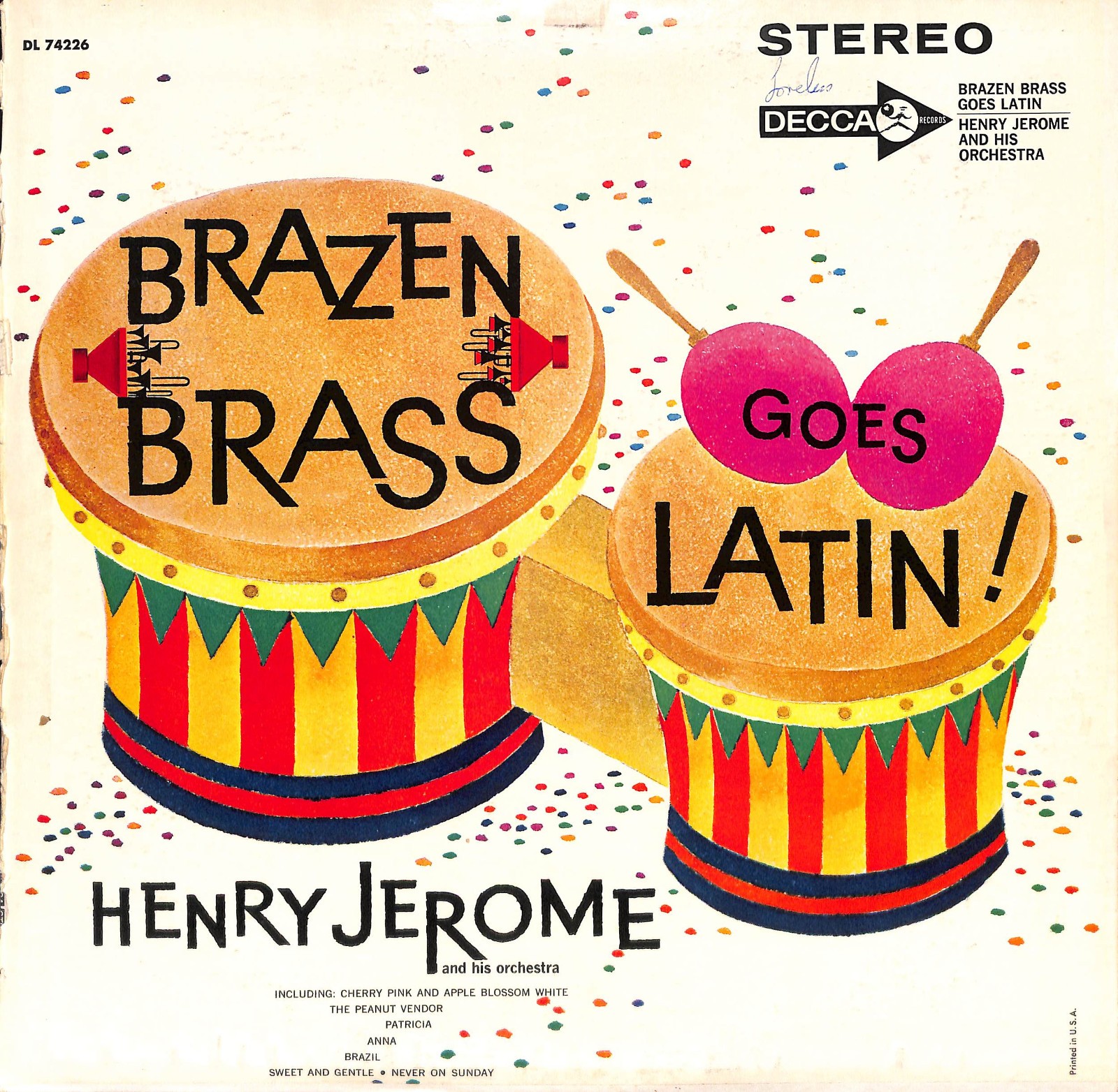 LP  Henry Jerome And His Orchestra – Brazen Brass Goes Latin DL 74226 US 1962
