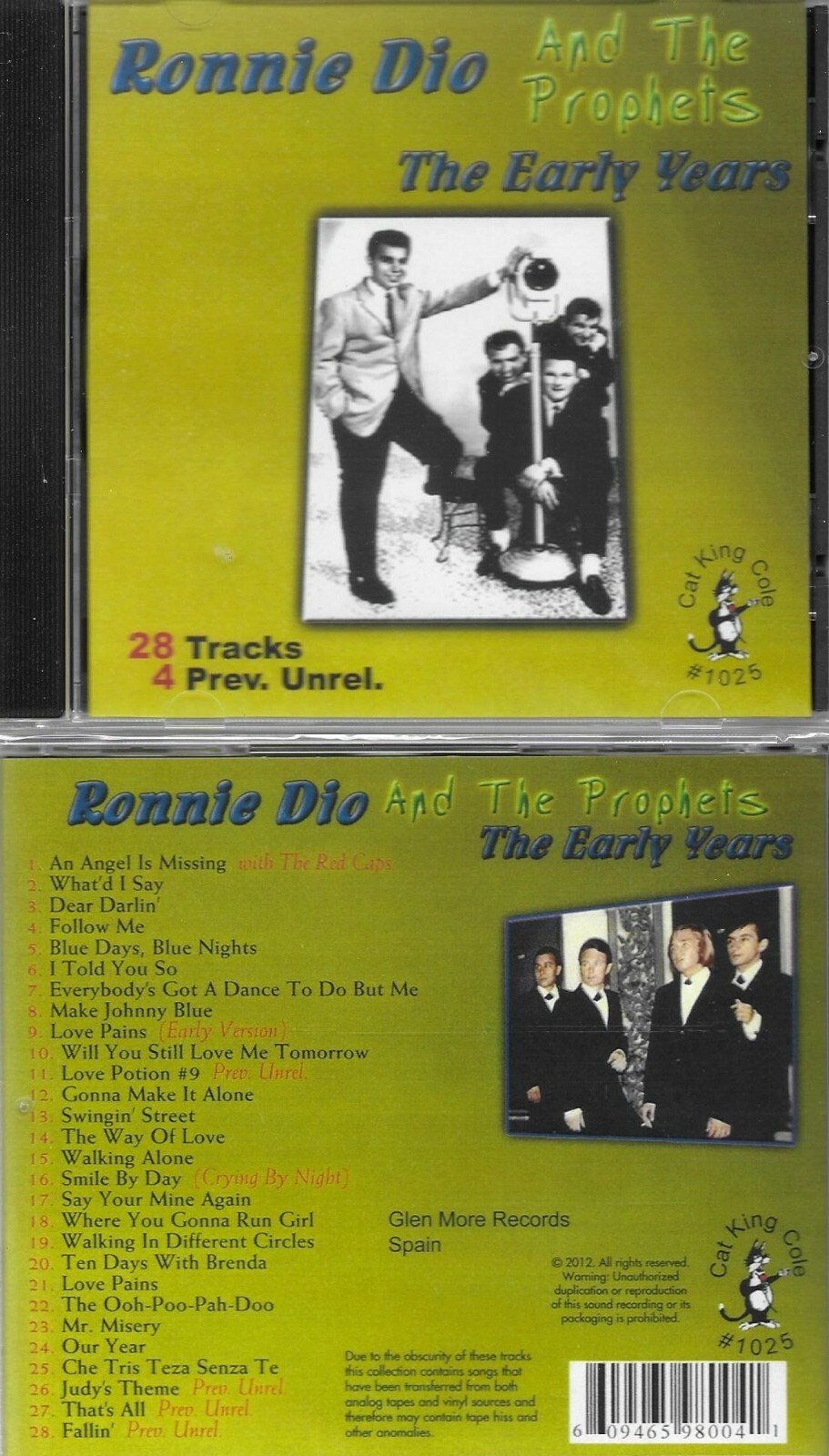 RONNIE DIO-EARLY YEARS-W/PROPHETS-BEFORE DEEP PURPLE-28 CUTS-NEW SEALED CD