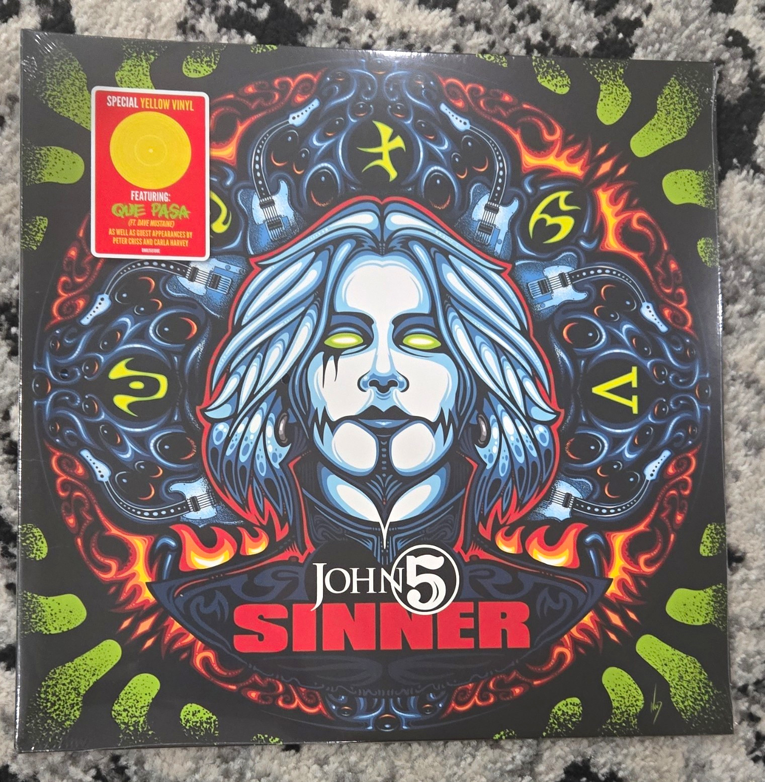 John 5 Sinner Yellow Colored Vinyl LP Big Machine BMRJ50100E