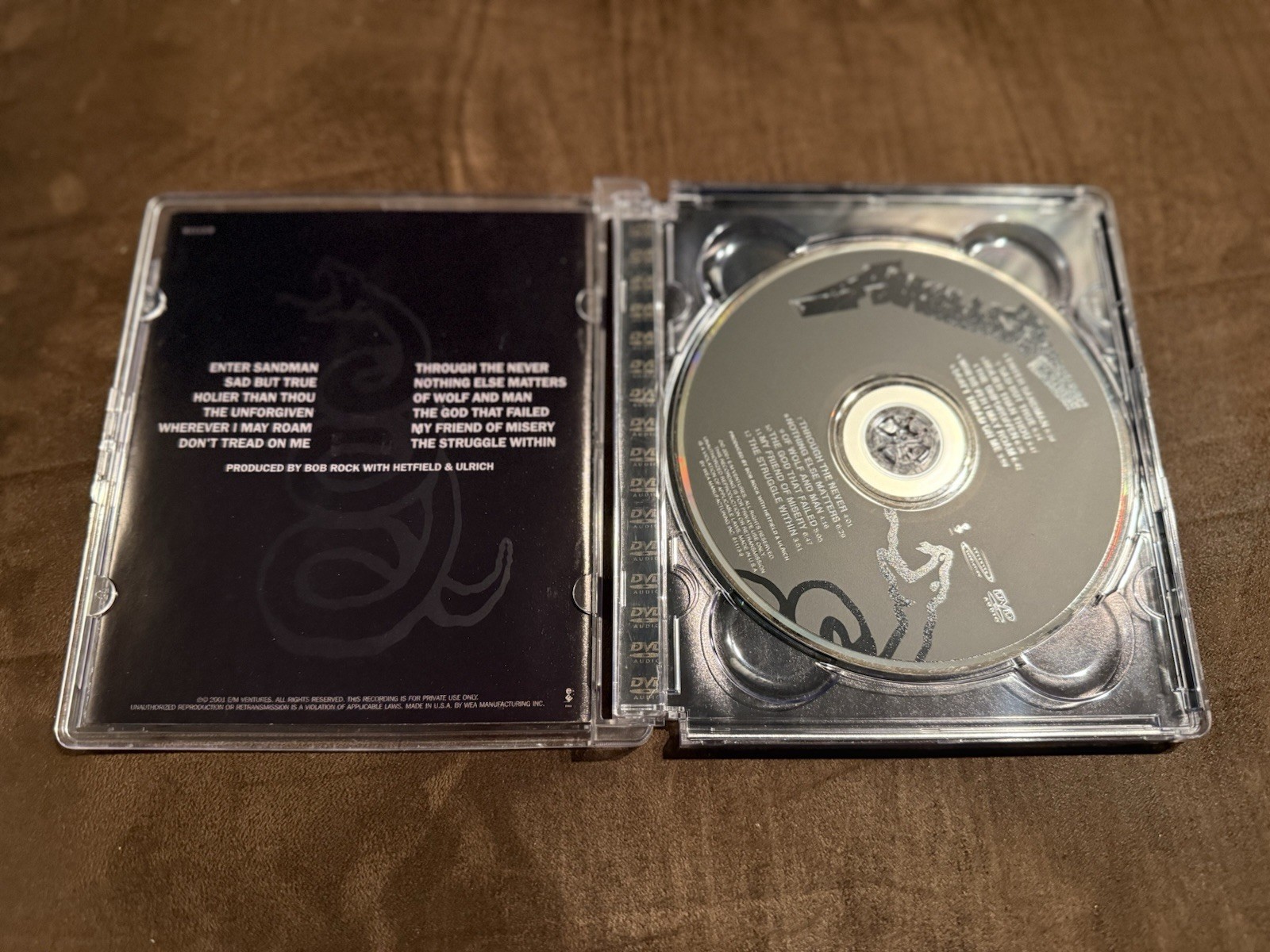 Metallica Black Album Audio DVD with 5.1 DTS Audio Tracks