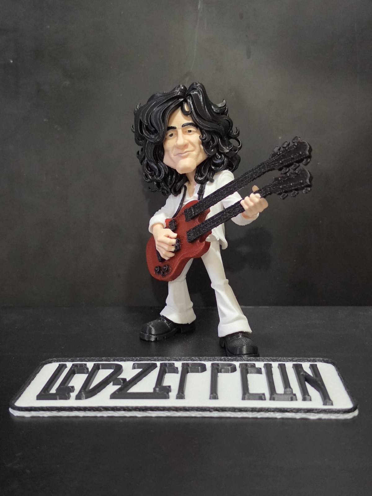 Jimmy Page 150mm caricature figure Led Zeppelin Rock guitarist James Patrick 