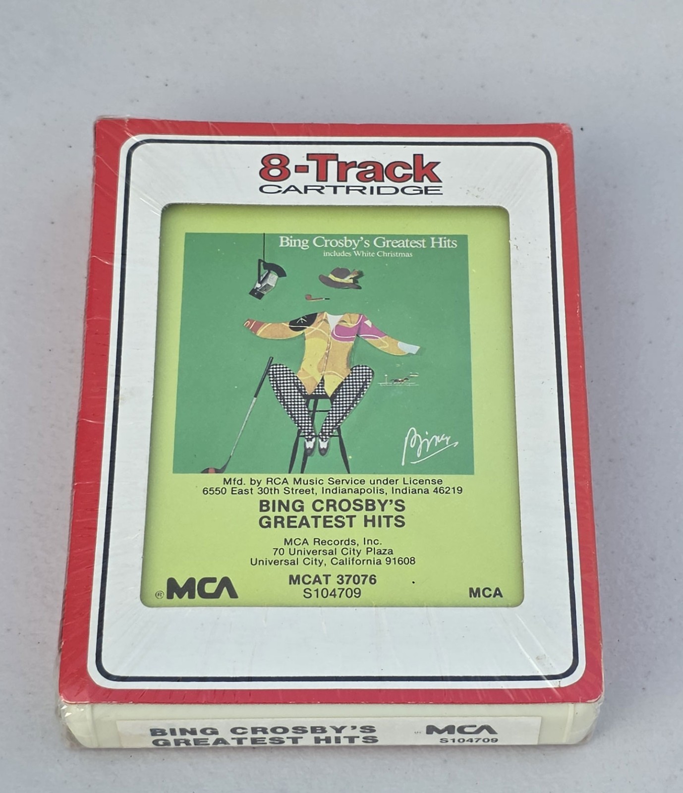 Sealed Vtg Bing Crosby's Greatest Hits 8-Track Tape MCA RCA Club White Christmas
