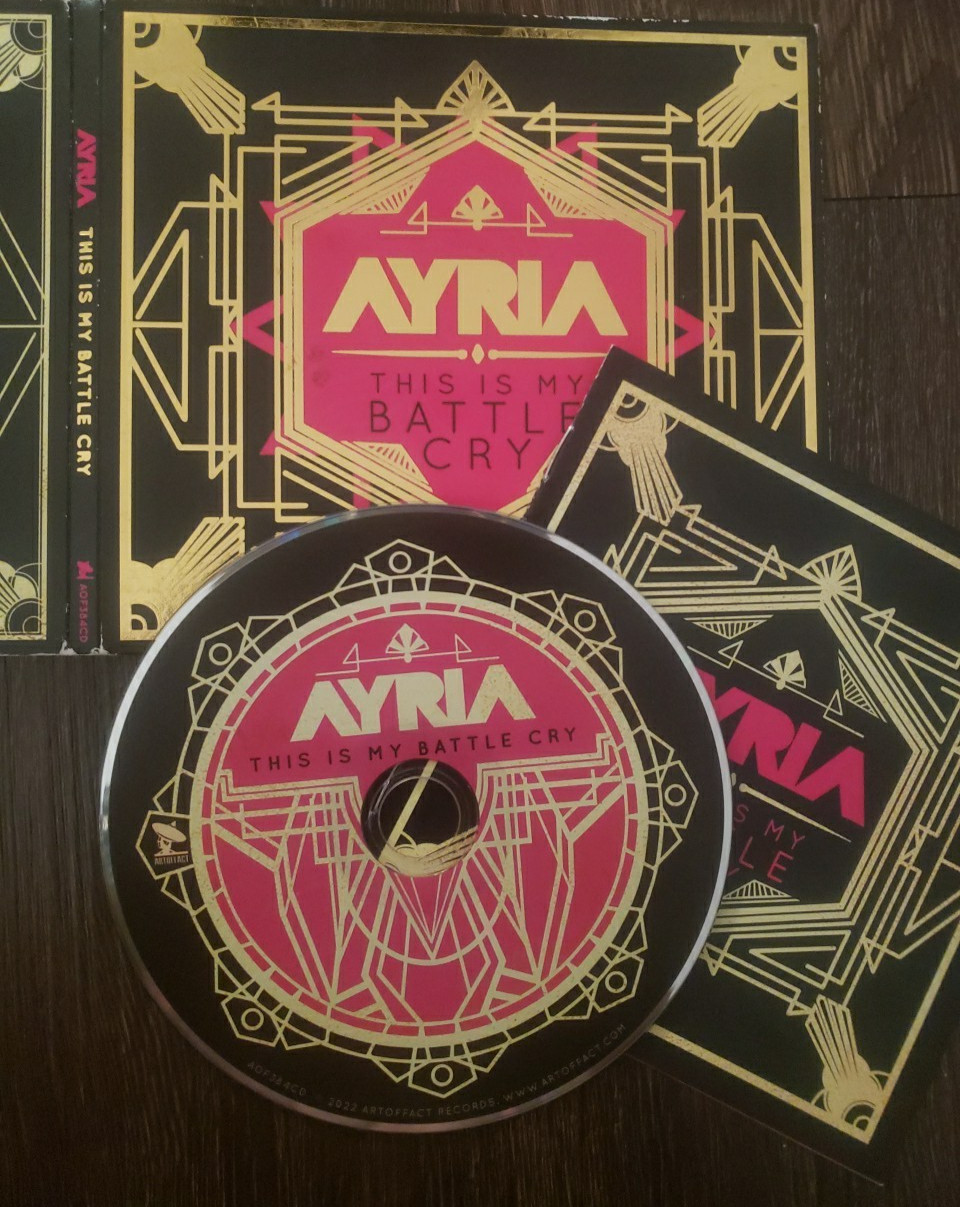 Ayria THIS IS MY BATTLE CRY CD AUROGRAPHED DIGIPAK debris paper dolls flicker