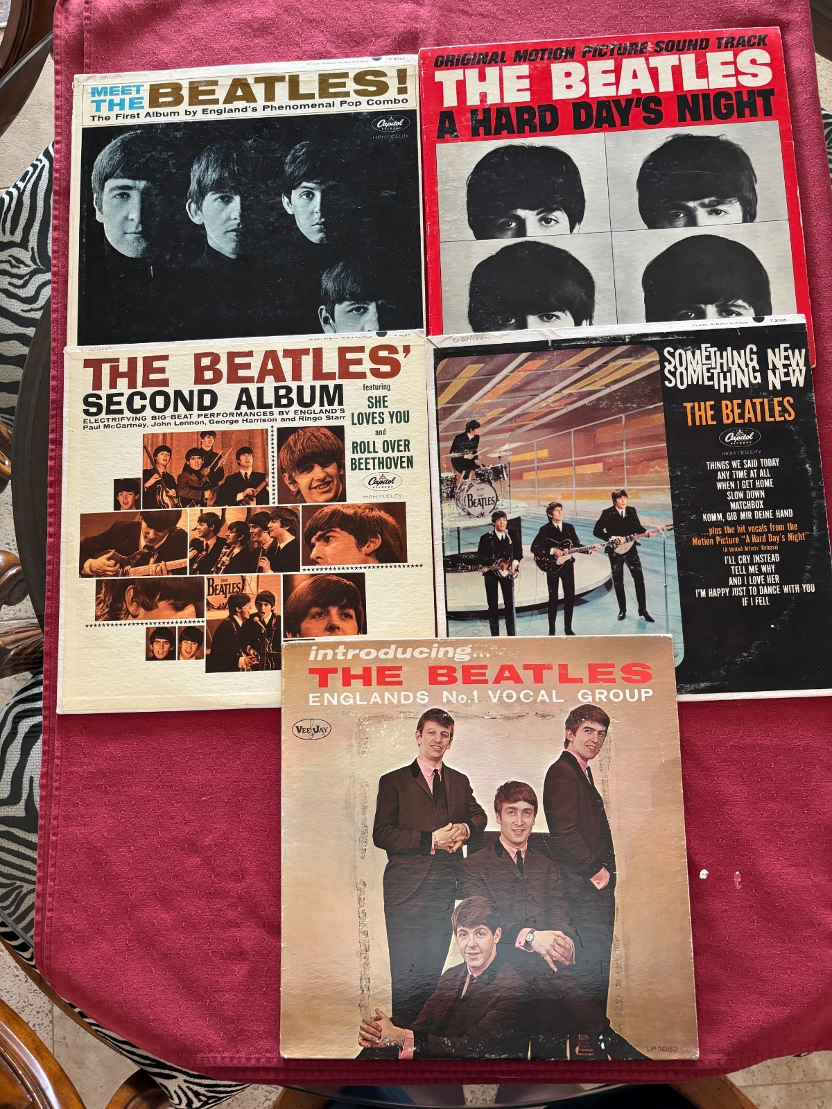 The Beatles – 5 US Original Mono LPs 