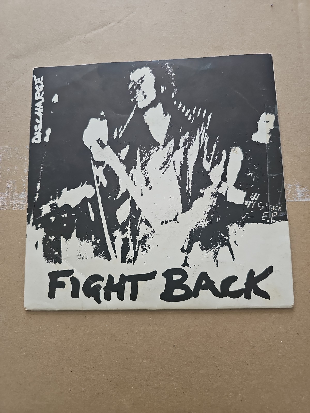 Discharge Fight Back EP Rare  UK First Press -No  Pressing Plant Details On Disc