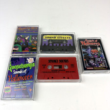 VTG Halloween Sound Effects Cassette Tapes Lot Goosebumps Haunted Hits Spooky picture