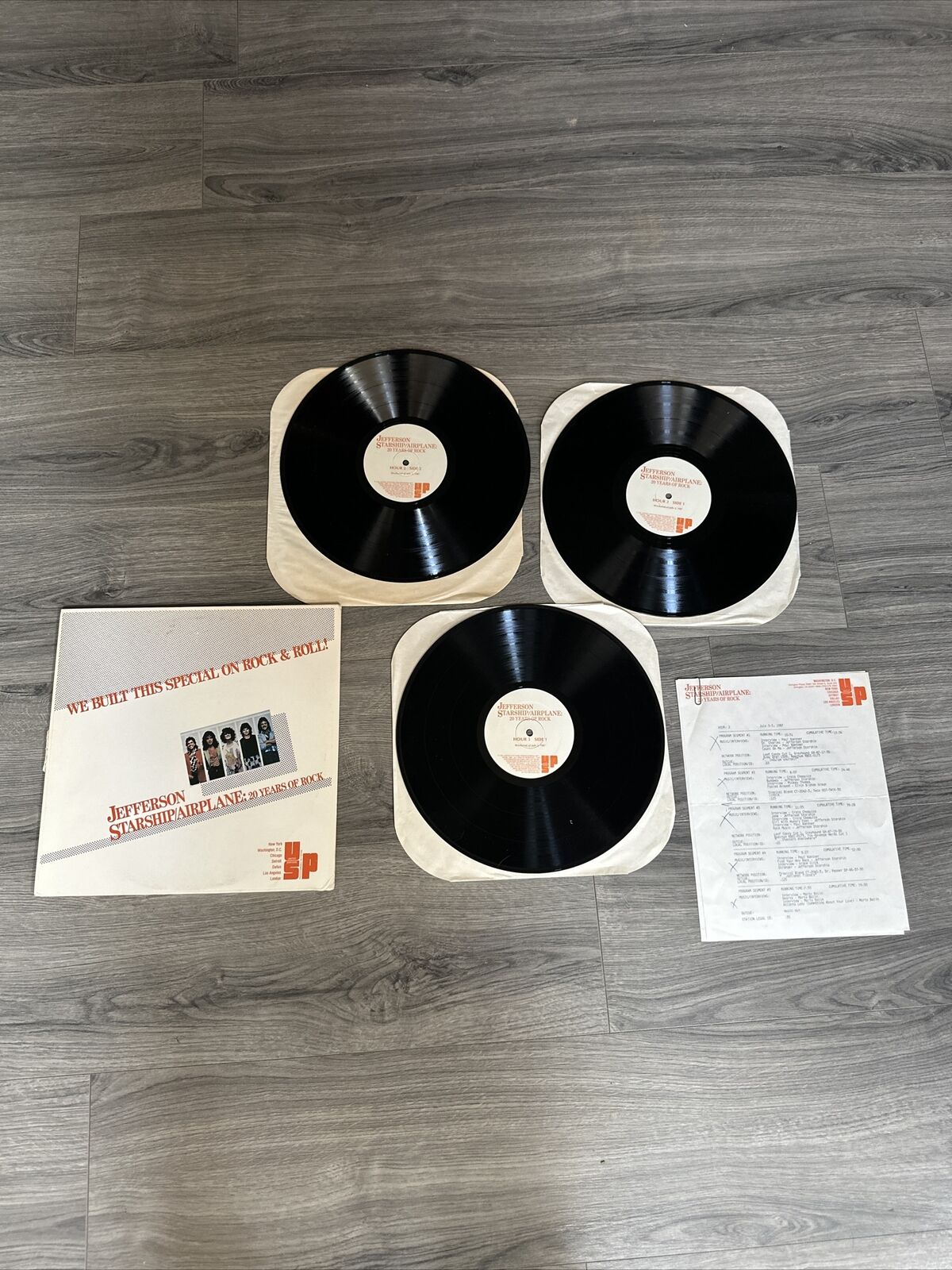 JEFFERSON STARSHIP/AIRPLANE 20 Years Of Rock 3 Lp Set Vinyl Record Rare