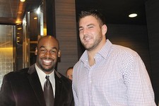 Donovan McNabb with Todd Herremans of The Philadelphia Eagles at D- Old Photo picture