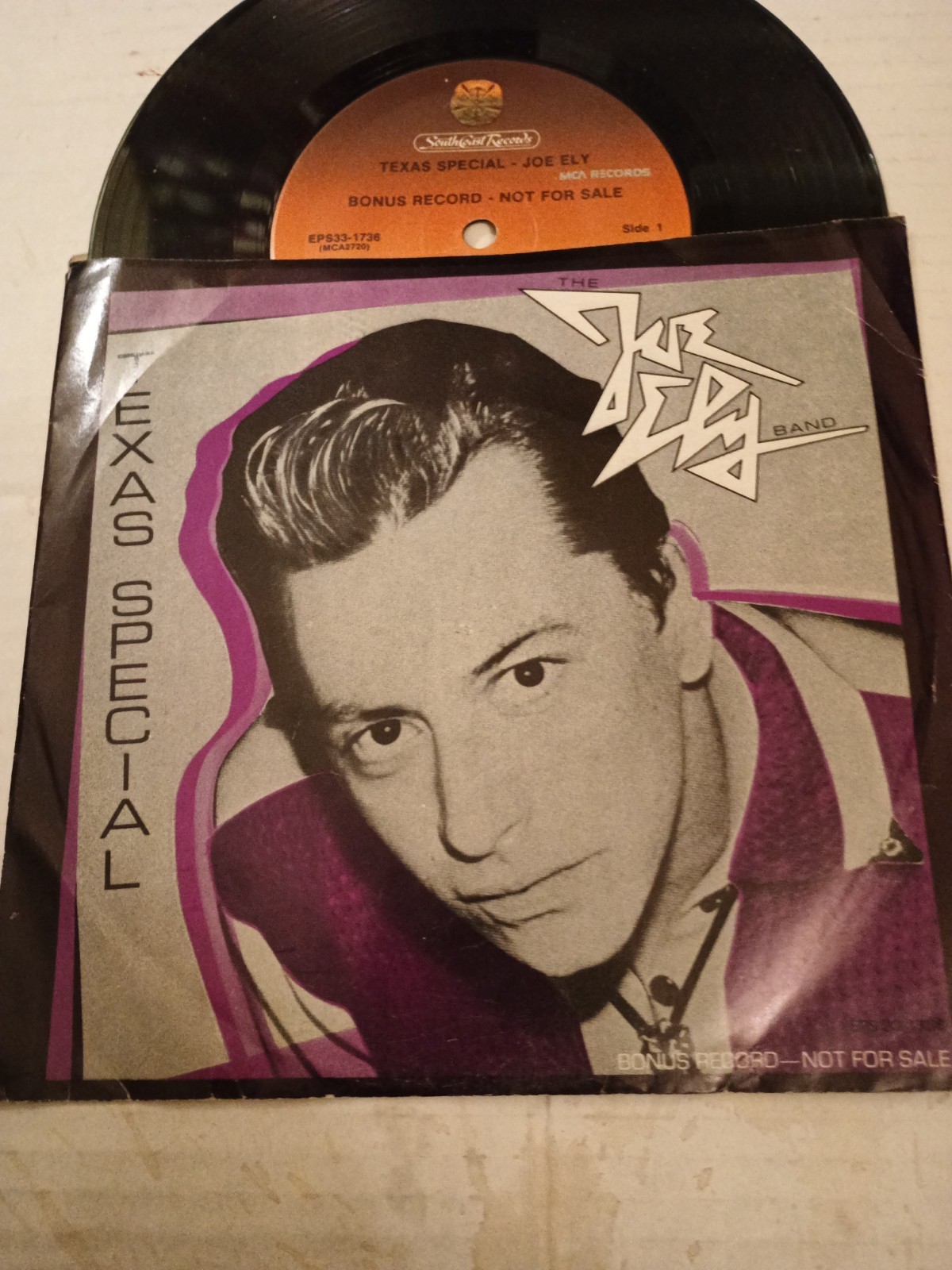 Joe Ely Texas Special Eps 33 1736 South Coast RecordsCA Bonus Record.1981 Ex.