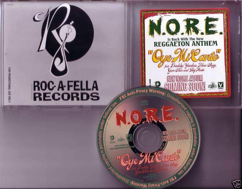 N.O.R.E. Oye mi Canto RADIO & INSTRUMENTAL PROMO DJ CD Single Daddy Yankee NORE