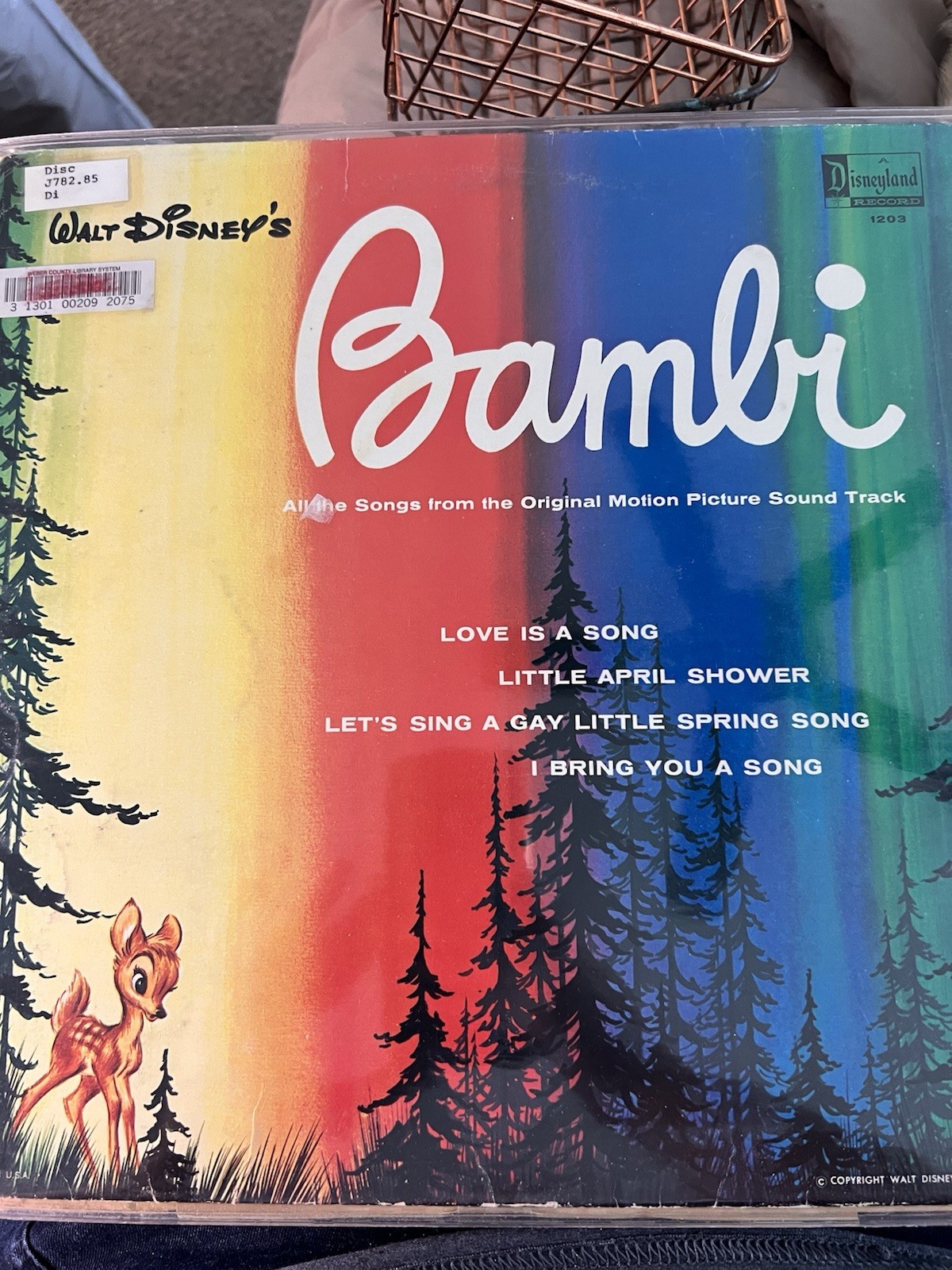 VTG 1963 Walt Disney's Bambi Soundtrack Record 12