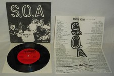 S.O.A. No Policy DISCHORD OG 1981 RARE PUNK 45 EX / EX w/ Insert picture