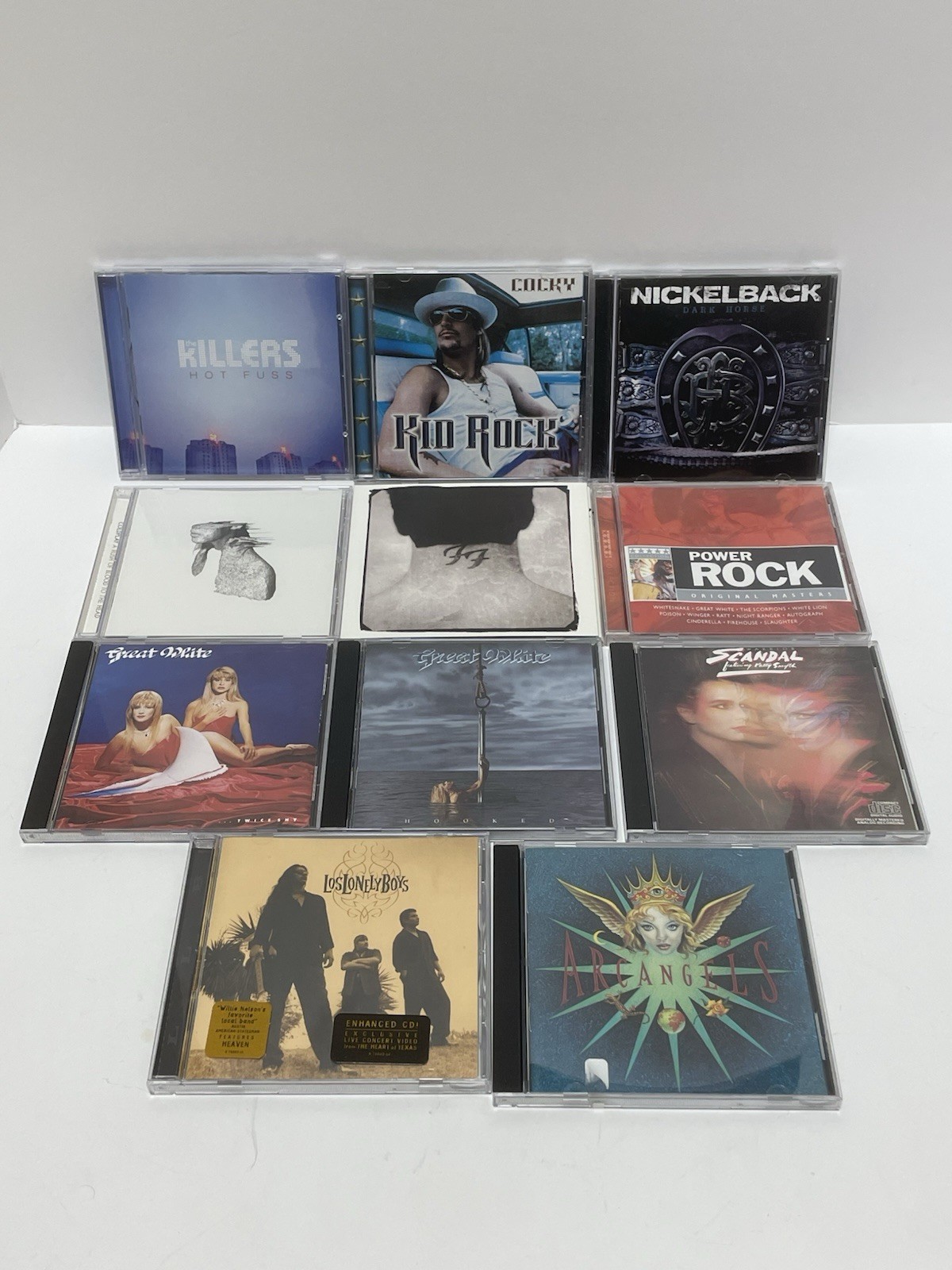 Lot 11 Rock CDs Kid Rock Killers Nickelback Foo Fighters Coldplay Arcangels Etc.