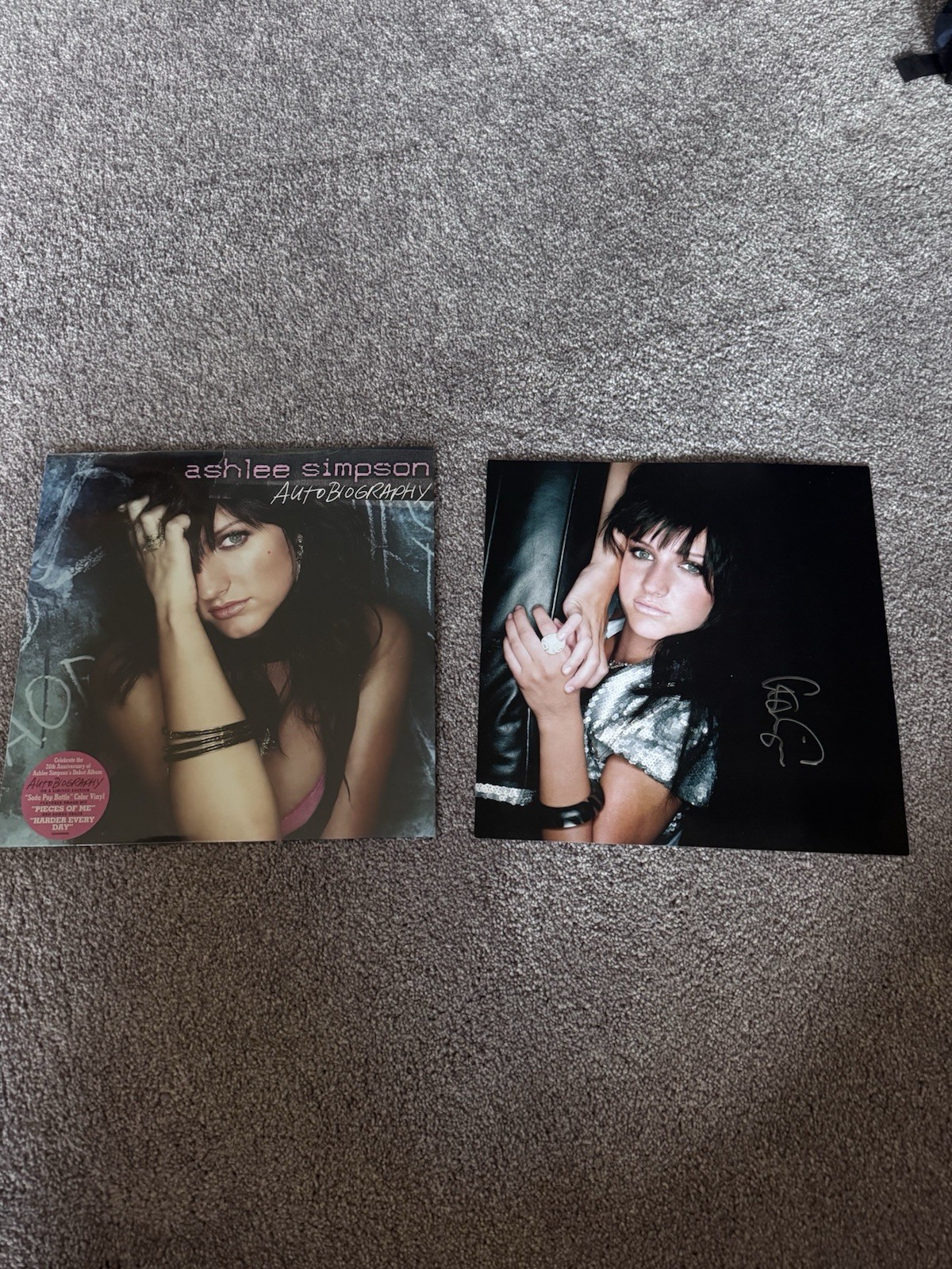 ASHLEE SIMPSON Autobiography Vinyl LP Coke Bottle Clear + SIGNED Litho IN HAND