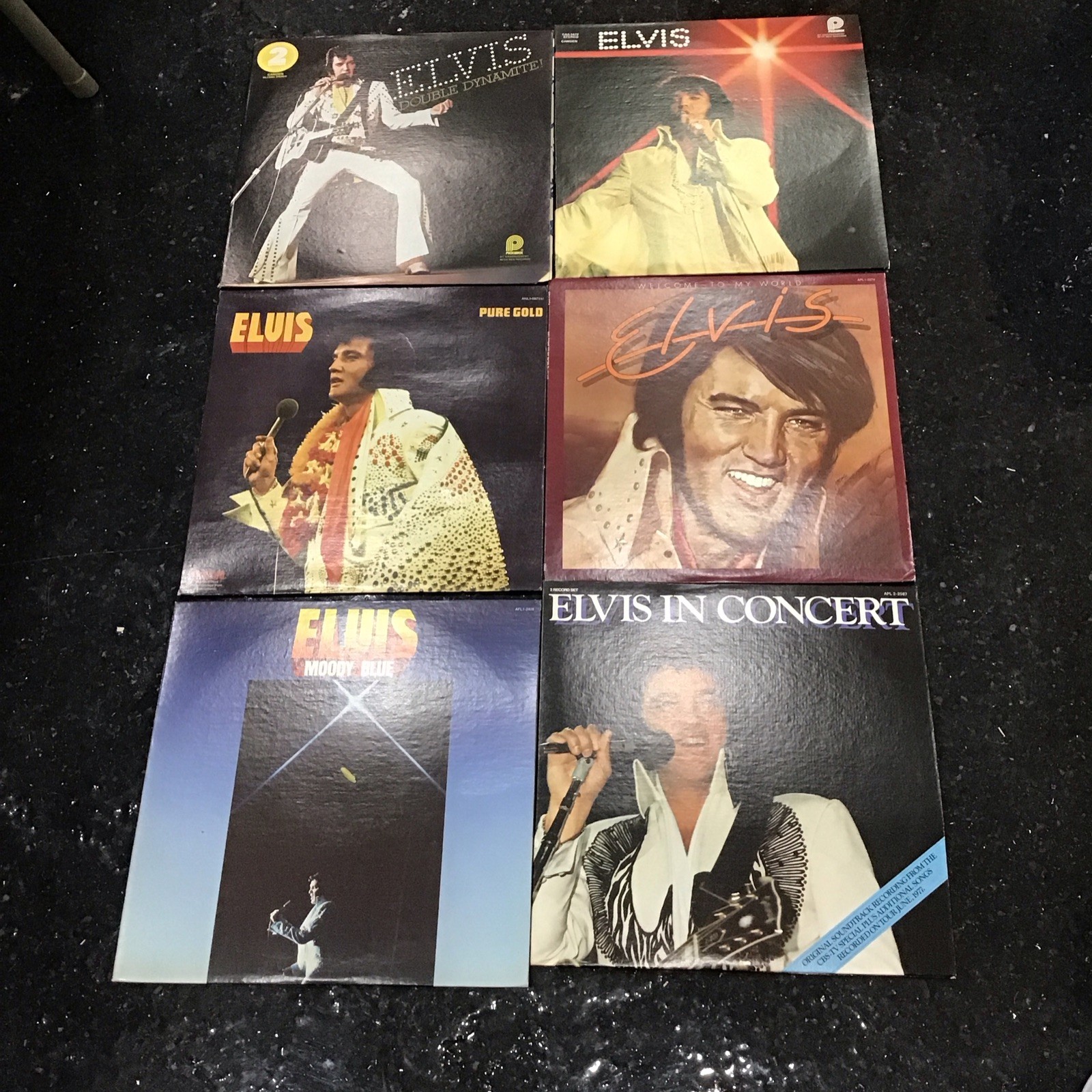 Elvis Presley Vinyl Record Collection Set Lot  6 Vintage Live Rare Set Complete