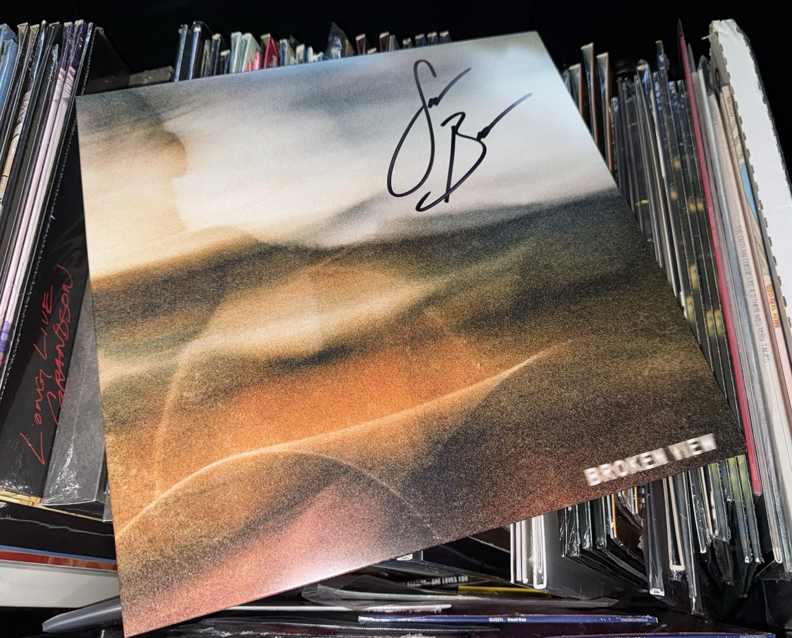 🌀SIGNED COVER - Sam Barber - Broken View / Indie Orange 🍊 Vinyl AUTOGRAPH LP🌀
