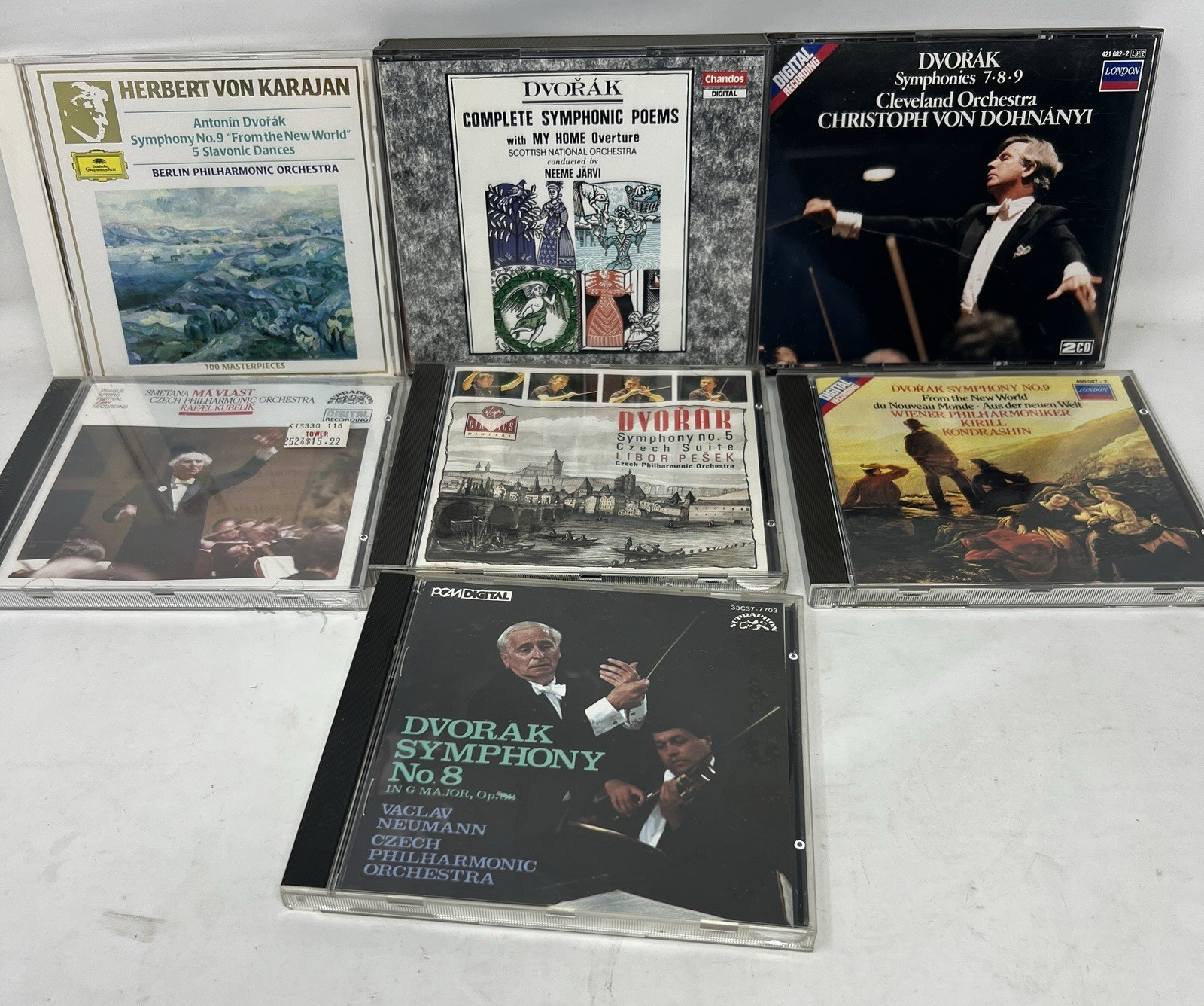 Lot of 7 Dvorak Music CD\'s Symphonies Orchestra Classical