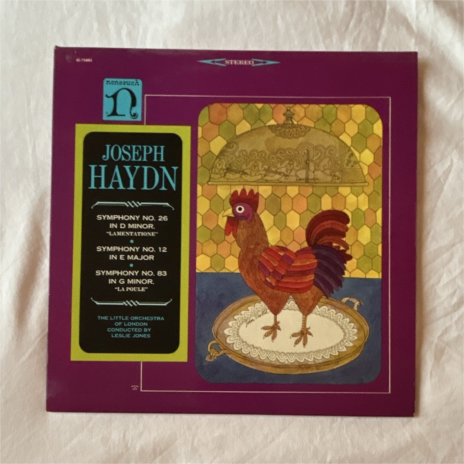 Haydn Symphonies Nos. 26, 12, 83 Nonesuch H-71083 Stereo Vinyl LP
