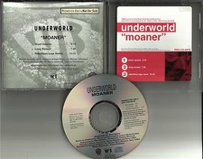 UNDERWORLD Moaner w/ RARE REMIX & SHORT & LONG PROMO DJ CD single BATMAN Robin picture