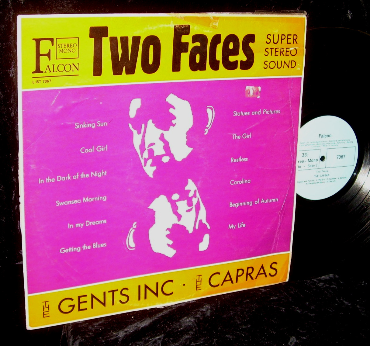 The Gents Inc The Capras LP FALCON 7067 Two Faces Germany 1965 Psych Rock